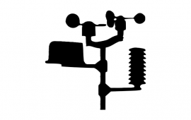 Cartoon image of weather station