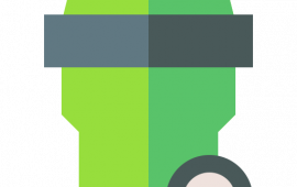 trash can green icon