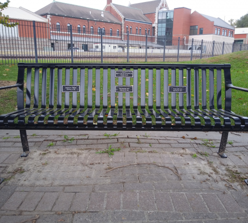 Memorial Bench at the landing park
