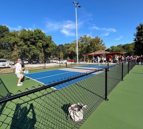 Pickleball Play Pickleball Players on Pickleball Court at Cody Park