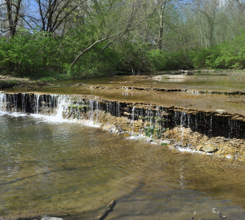 Waterfall at 10th avenue park 