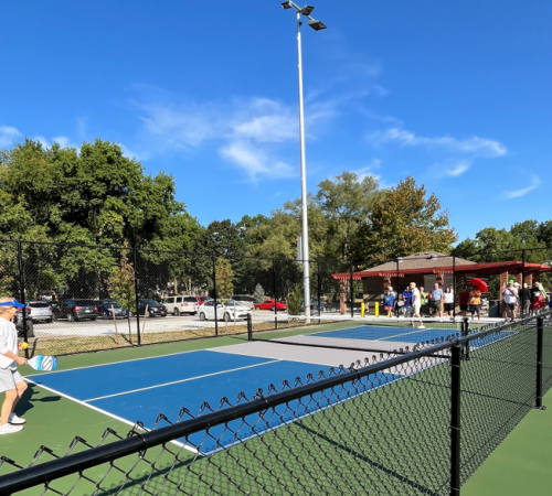 Photo of the new pickleball courts at Buffalo Bill Cody Park