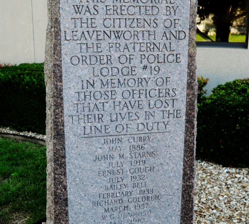 Leavenworth fallen police officers memorial