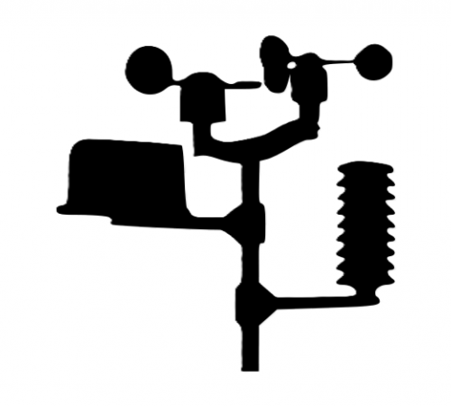 Cartoon image of weather station