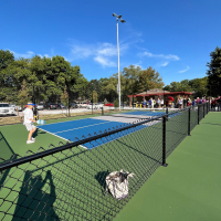 Pickleball Play Pickleball Players on Pickleball Court at Cody Park