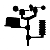 Cartoon image of weather station