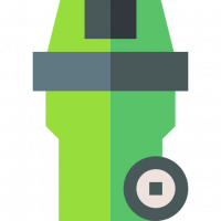trash can green icon