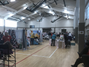 Holiday Bazaar and Flea Market 2019 Lots of different vendors set up in the gymnasium at Riverfront Community Center for people to walk and shop for gifts in 2019