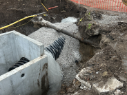 Setting culvert pipe