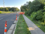 Pre Construction orange fence barrier