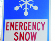 Emergency Snow Route sign