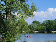 Suncatcher Lake campers out on the water