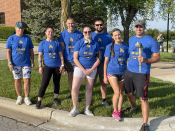 Leavenworth Police Torch Run Photo of police staff preparing for a running event