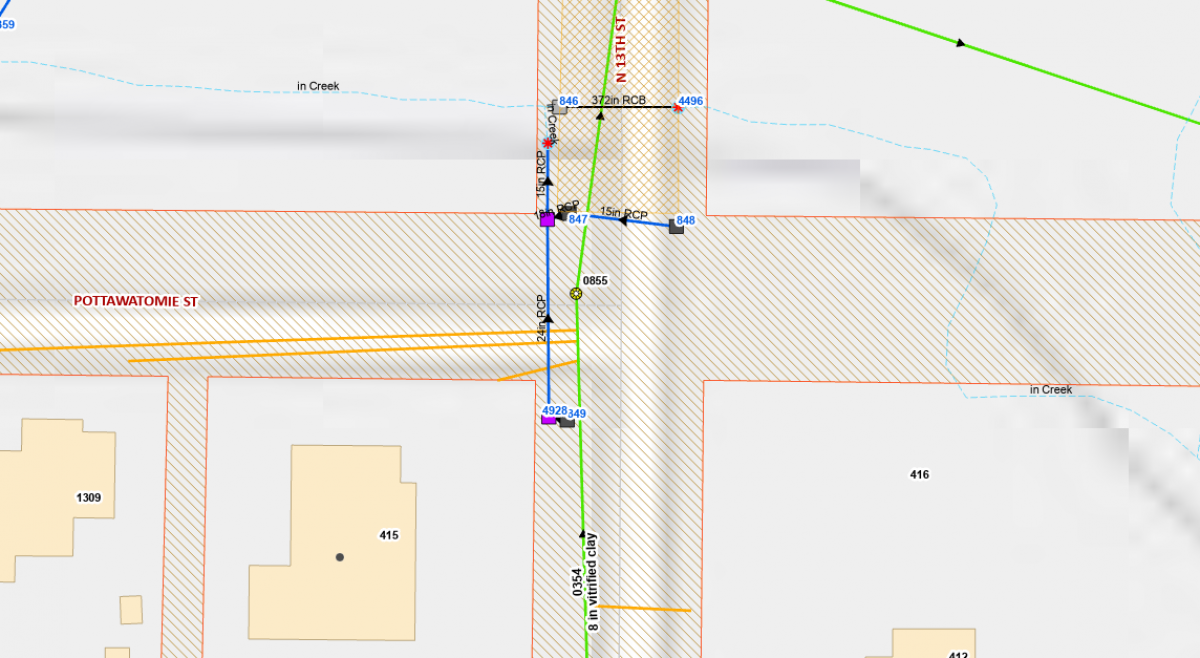 SSO leak for Aug. 5, 2024 Photo of mapped area described in text