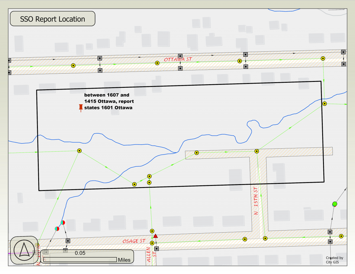 Map of affected area for sso report