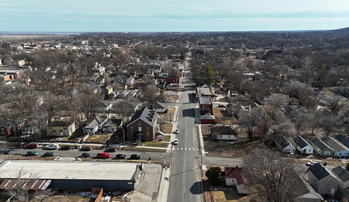 7th Street Corridor overhead photograph